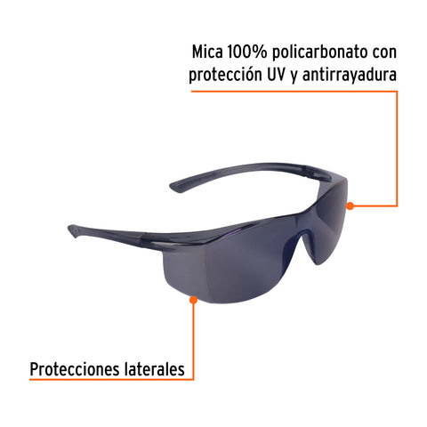 Lentes de seguridad espejo azul, Truper Ultralite | LEN-LEZ | 10823