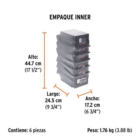 Gaveta apilable #3 de plástico, 25 x 17 x 11 cm, TRUPER | GAV-3 | 10890