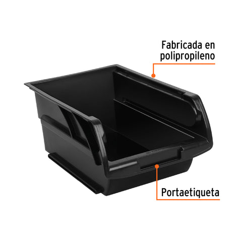 Gaveta apilable #4 de plástico, 34 x 21 x 15 cm, TRUPER | GAV-4 | 10891