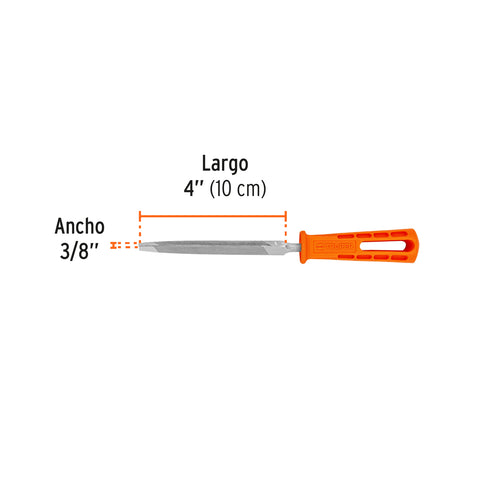 Lima triángulo pesado 4', 34 dpp, con mango, TRUPER | LTP-4M | 10916