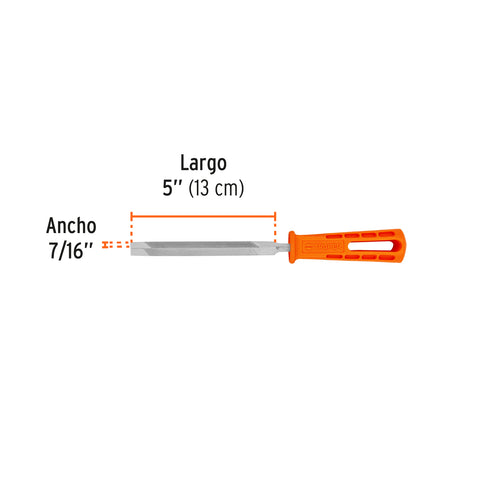 Lima triángulo pesado 5', 34 dpp, con mango, TRUPER | LTP-5M | 10917