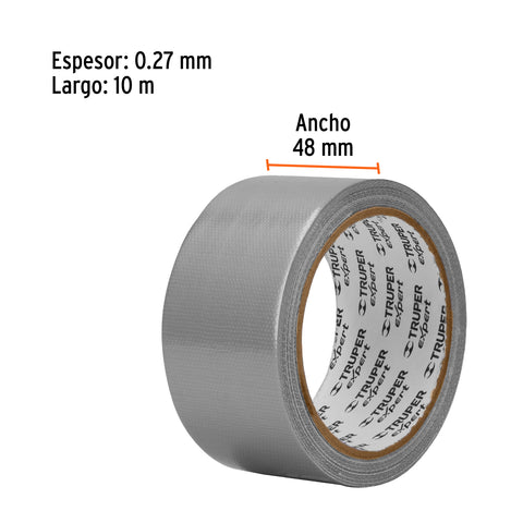 Cinta para ducto 10m x 48mm, espesor 0.27mm, Expert | CDU-10XX | 10932