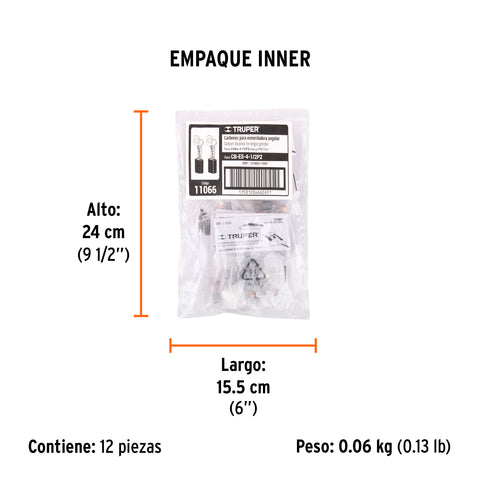 Bolsa con 2 carbones de repuesto para ESMA-4-1/2P2, TRUPER | CB-ES-4-1/2P2 | 11066