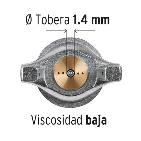 Pistola para pintar LVMP vaso aluminio, 1.4 mm, TRUPER | PIPI-420 | 11095