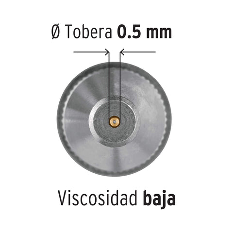Pistola para retoque LVMP vaso aluminio, 0.5 mm, TRUPER | PIPI-400 | 11098