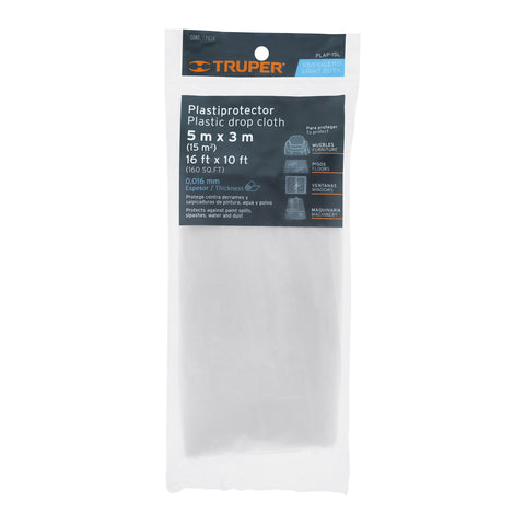 Plastiprotector 5 x 3 m, uso ligero, Truper | PLAP-15L | 11109