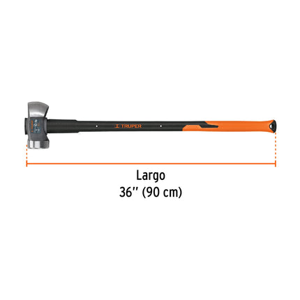 Marro demoledor 10 lb, mango fibra de vidrio 36', Truper | MD-10FX | 11135