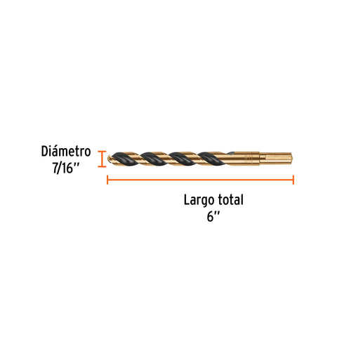 Broca HSS 7/16' Trugold para metal, Truper Expert | BAV-7/16 | 11158