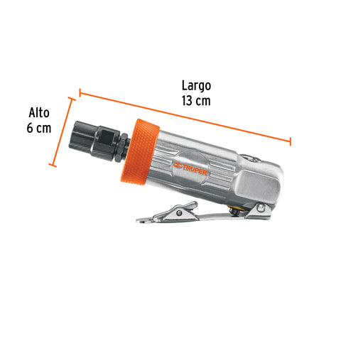 Rectificador neumático 1/4' recto, Truper | TPN-876-2 | 11188