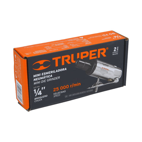 Rectificador neumático 1/4' recto, Truper | TPN-876-2 | 11188