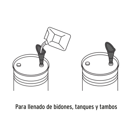 Embudo plástico 250 ml, cuello rígido, Truper | EMB-25 | 11205