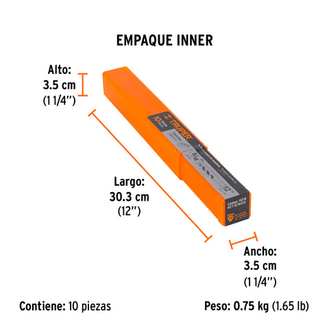 Broca para concreto de 5/16 x 12', Truper | BCT-5/16X12 | 11218