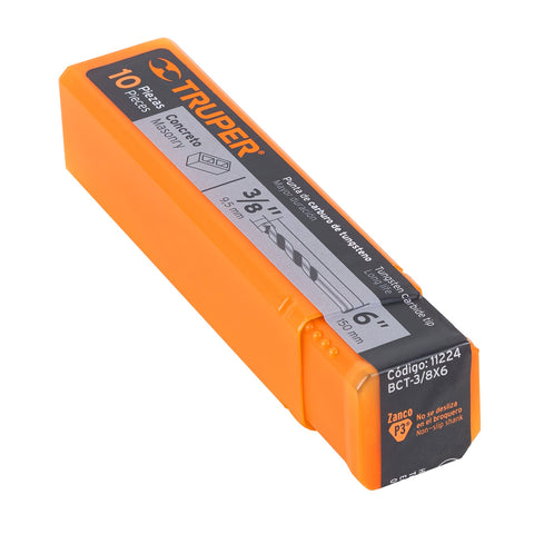 Broca para concreto de 3/8 x 6', Truper | BCT-3/8X6 | 11224