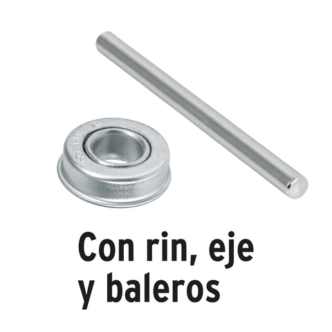 Llanta completa imponchable 13-1/2', incluye eje y baleros | RN-X13 | 11229