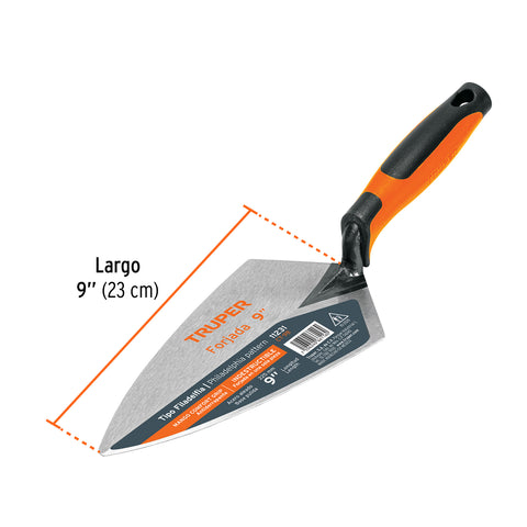 Cuchara para albañil 9' forjada tipo Filadelfia, mgo Comfort | CT-9B | 11231