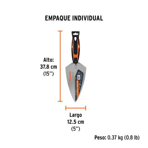 Cuchara para albañil 10' forjada tipo Filadelfia,mgo Comfort | CT-10B | 11232