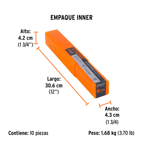 Broca para concreto de 1/2 x 12', Truper | BCT-1/2X12 | 11233