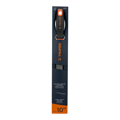 Lima plana bastarda 10' con mango doble inyección, TRUPER | LPB-10T | 11237
