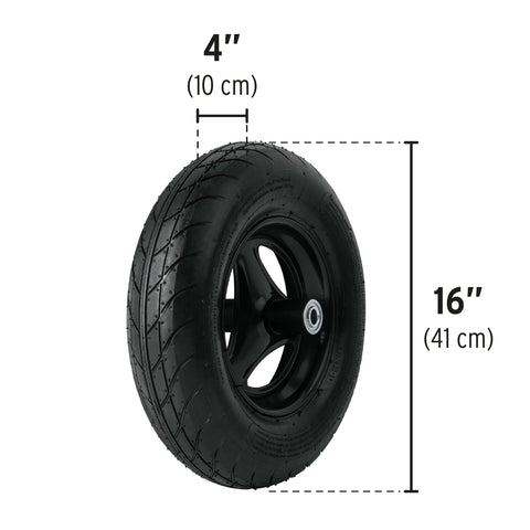 Carretilla 8 ft3 Doble llanta neumática, bastidores acero | CAR-82 | 11250