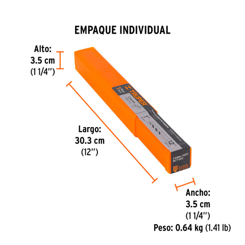 Broca para concreto de 1 x 12', Truper | BCT-1X12 | 11257