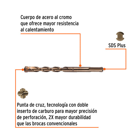 Broca SDS Plus 1/2 x 6', Truper | BS-1/2X6 | 11279