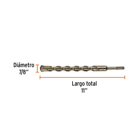 Broca SDS Plus 7/8 x 11', Truper | BS-7/8X11 | 11288