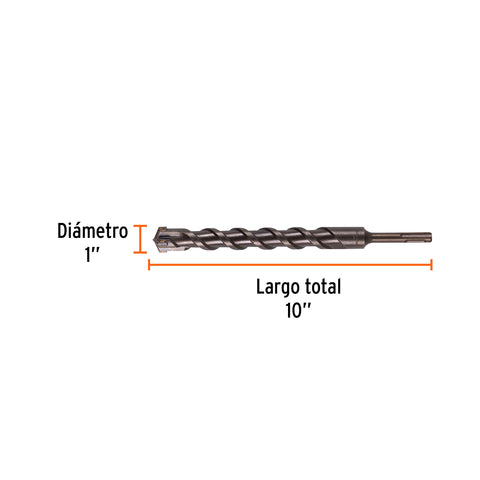 Broca SDS Plus 1 x 10', Truper | BS-1X10 | 11289