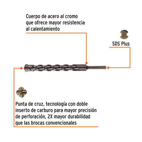 Broca SDS Plus 1 x 10', Truper | BS-1X10 | 11289