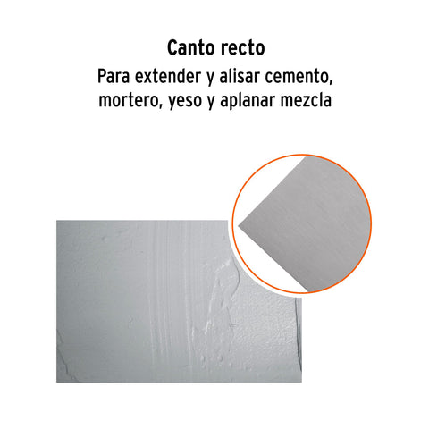 Llana 11' canto recto, tipo español, mgo madera, Truper | LLM-2 | 11392