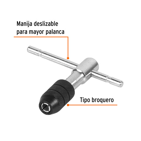 Maneral en T para machuelo 1/4', Truper | MAN-T-1/4 | 11439