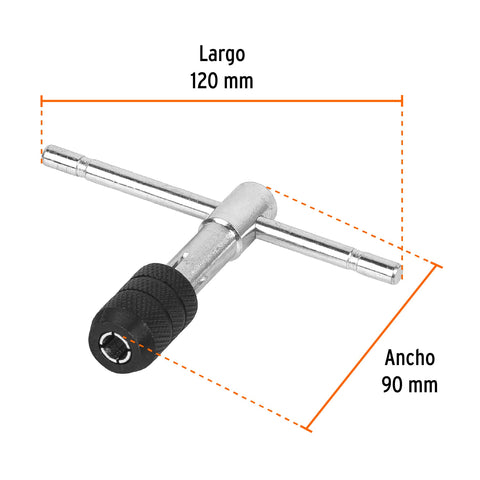 Maneral en T para machuelo 1/2', Truper | MAN-T-1/2 | 11440