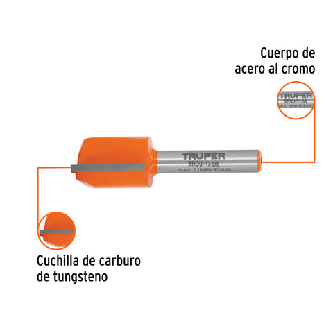 Broca para router, recta 2 filos, 5/8', Truper | BROU-R2-5/8 | 11457