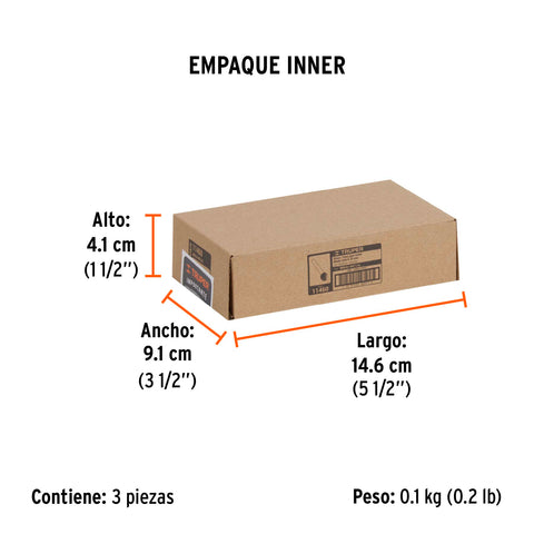 Broca para router, media caña, 1/4', Truper | BROU-MC1/4 | 11460