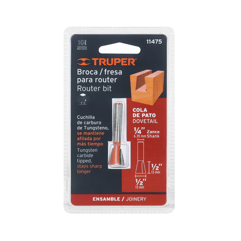 Broca para router, cola de pato, 1/2', Truper | BROU-CP1/2 | 11475