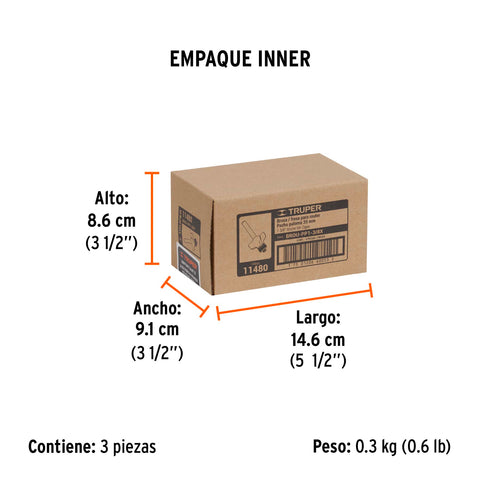 Broca para router, pecho paloma, 1-3/8' con balero, Truper | BROU-PP1-3/8X | 11480