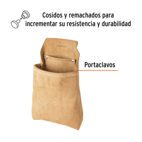 Porta herramientas de clavos con 2 compartimentos, Truper | POHE-CLAC | 11516