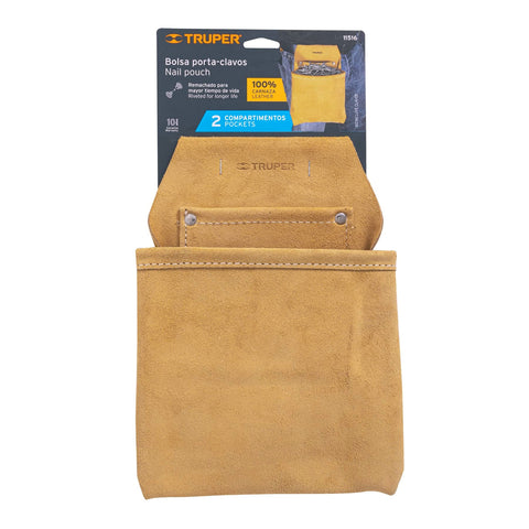 Porta herramientas de clavos con 2 compartimentos, Truper | POHE-CLAC | 11516