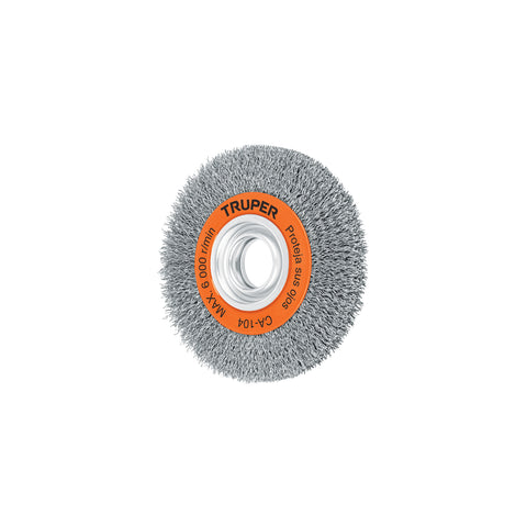 Carda alambre ondulado 6' x 3/4' para esmeril, Truper | CA-104 | 11520
