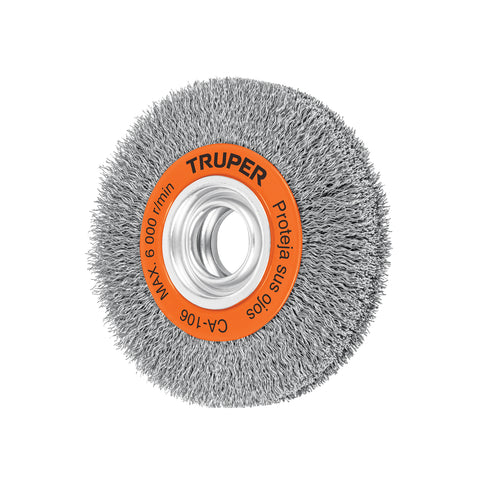 Carda alambre ondulado 6' x 1-1/8' para esmeril, Truper | CA-106 | 11526
