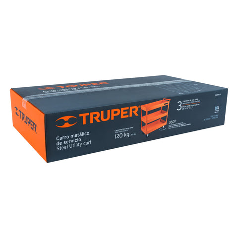 Carro de servicio, 3 charolas, Truper | CARRO-3 | 11528