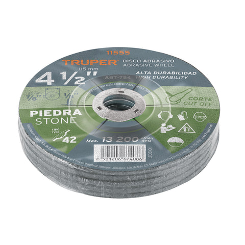 Disco Tipo 42 de 4-1/2' x 3.2 mm para corte de piedra | ABT-754 | 11555