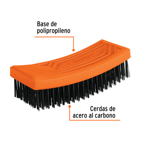 Cepillo rectangular de alambre 180 pinceles,sin mango,Truper | CEA-72 | 11562