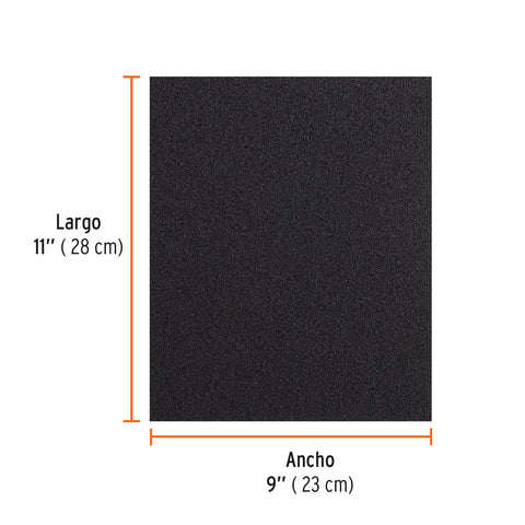 Lija de esmeril negra grano 50 de óxido de aluminio, Truper | LIME-50 | 11601