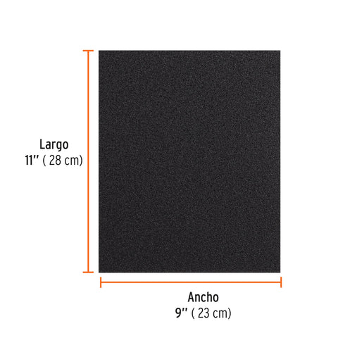 Lija de esmeril negra grano 80 de óxido de aluminio, Truper | LIME-80 | 11602