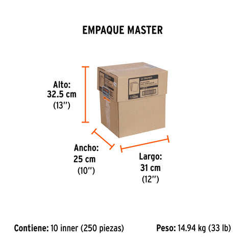 Lija para madera papel cabinet, grano 36, Truper | LIMA-36 | 11606