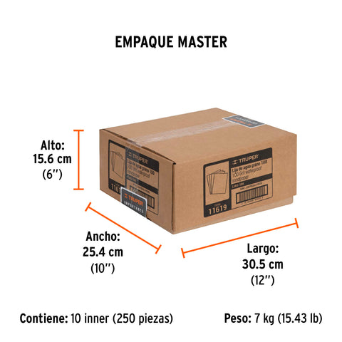 Lija de agua grano 100 de carburo de silicio, Truper | LIAG-100 | 11619