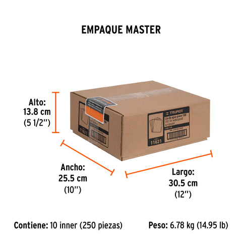 Lija de agua grano 150 de carburo de silicio, Truper | LIAG-150 | 11621