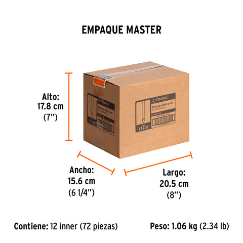 Broca para vidrio y azulejo de 3/16', Truper | BVI-3/16 | 11701