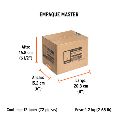Broca para vidrio y azulejo de 1/4', Truper | BVI-1/4 | 11702