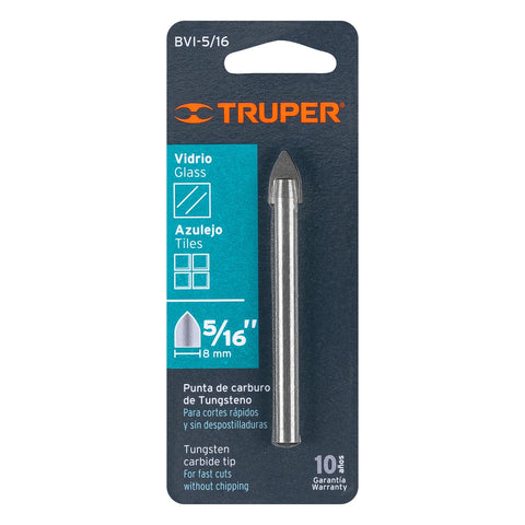 Broca para vidrio y azulejo de 5/16', Truper | BVI-5/16 | 11703